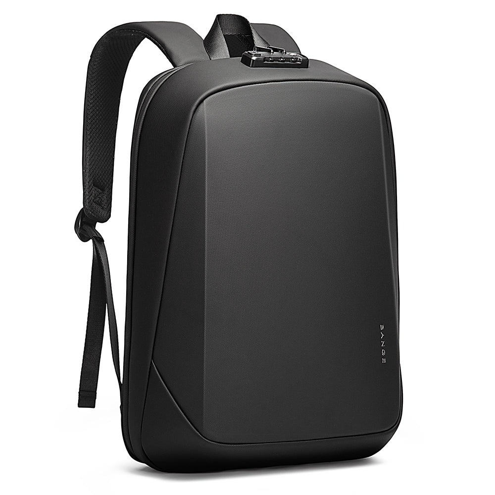 Bange 7251 Model Torin Sleek black anti-theft backpack, featuring lock on top