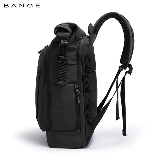 BANGE 8109 lightweight casual daypack backpack — black side view