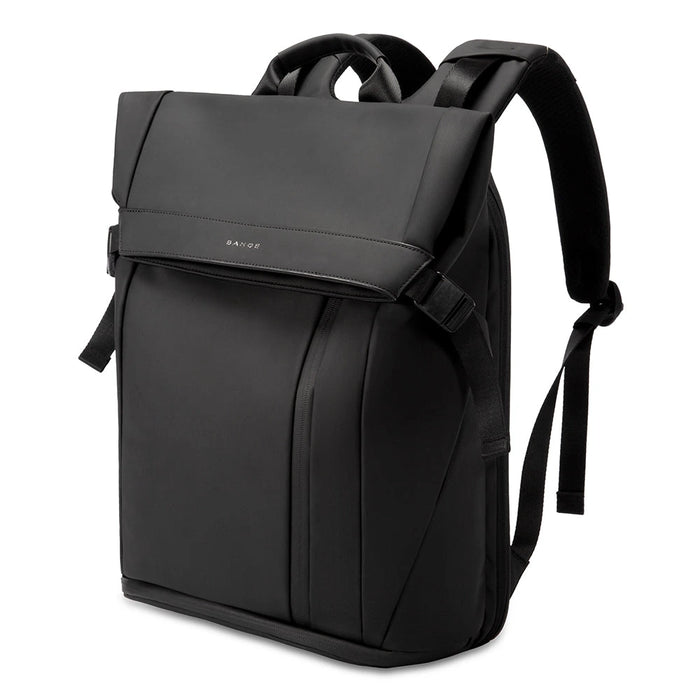 BANGE 7700 Flexon rolltop backpack in black on a white background