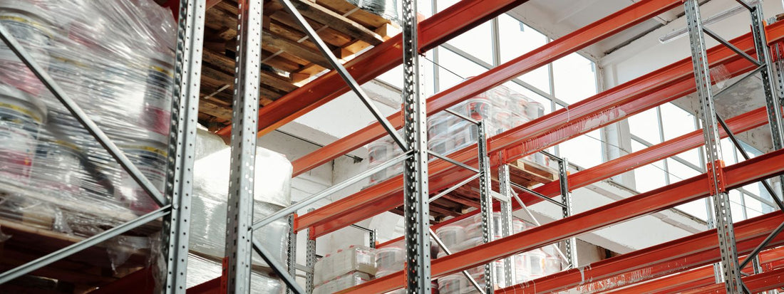 Pallets of stock in a warehouse