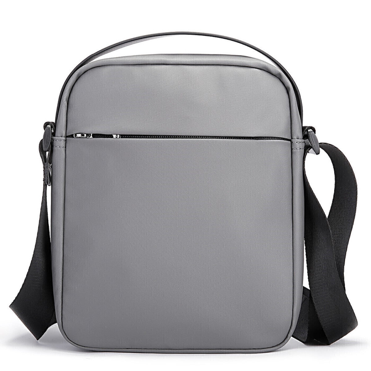 Back view of Nytra BANGE 2876 gray sling bag with zippered pocket for quick access to essentials like phones or wallets.