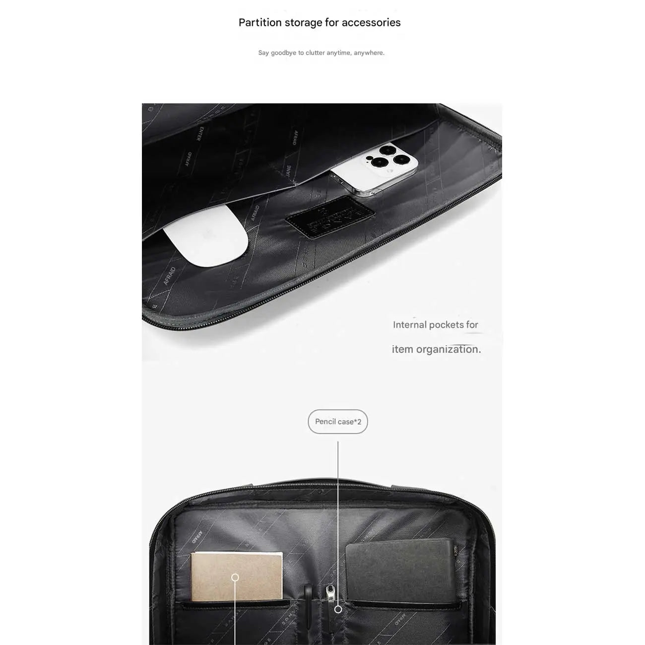 BANGE Lorven backpack — packed view