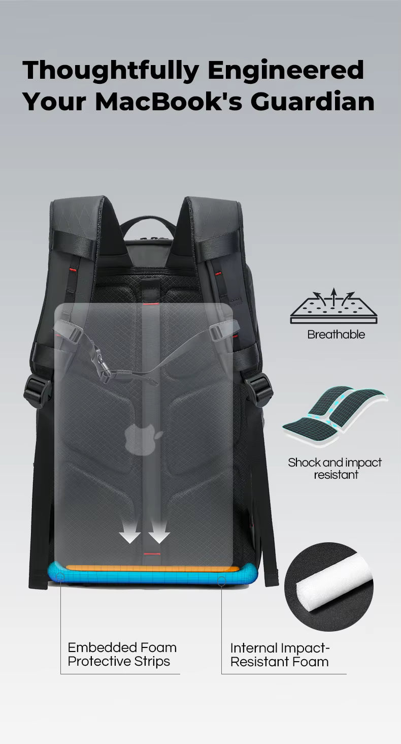 BANGE BG-XJ327 Waterproof Camera Backpack — open view