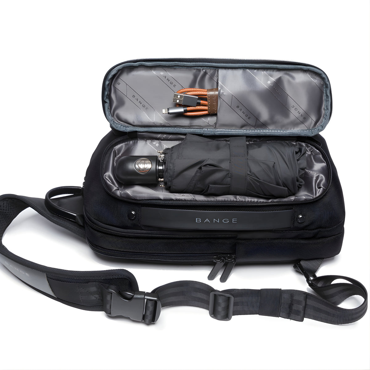 BANGE 7079 Waterproof Anti-Theft Sling Bag — side detail