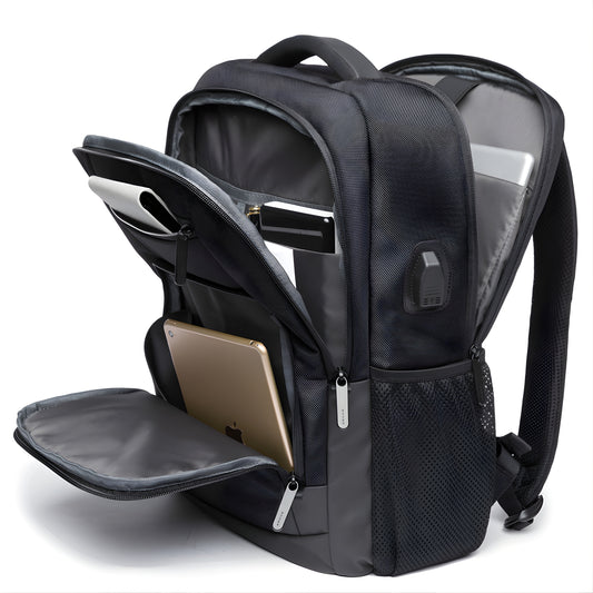 BANGE 1922 Waterproof Anti-Theft Backpack – 30L 1680D Oxford USB Lightweight Laptop Backpack for Travel & Daily Business