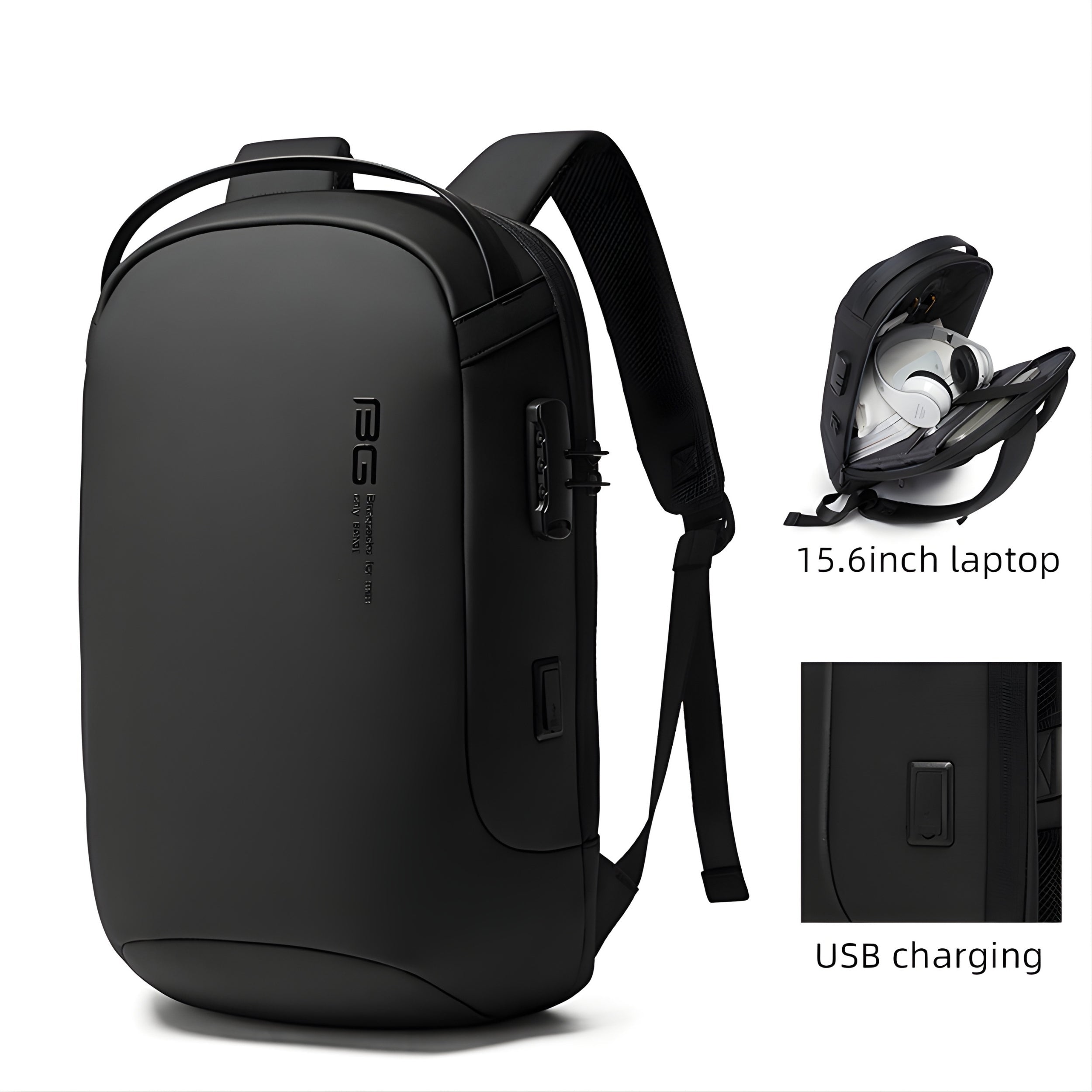 Bange 7225 Anti-Theft Laptop Backpack | USB Hard Shell