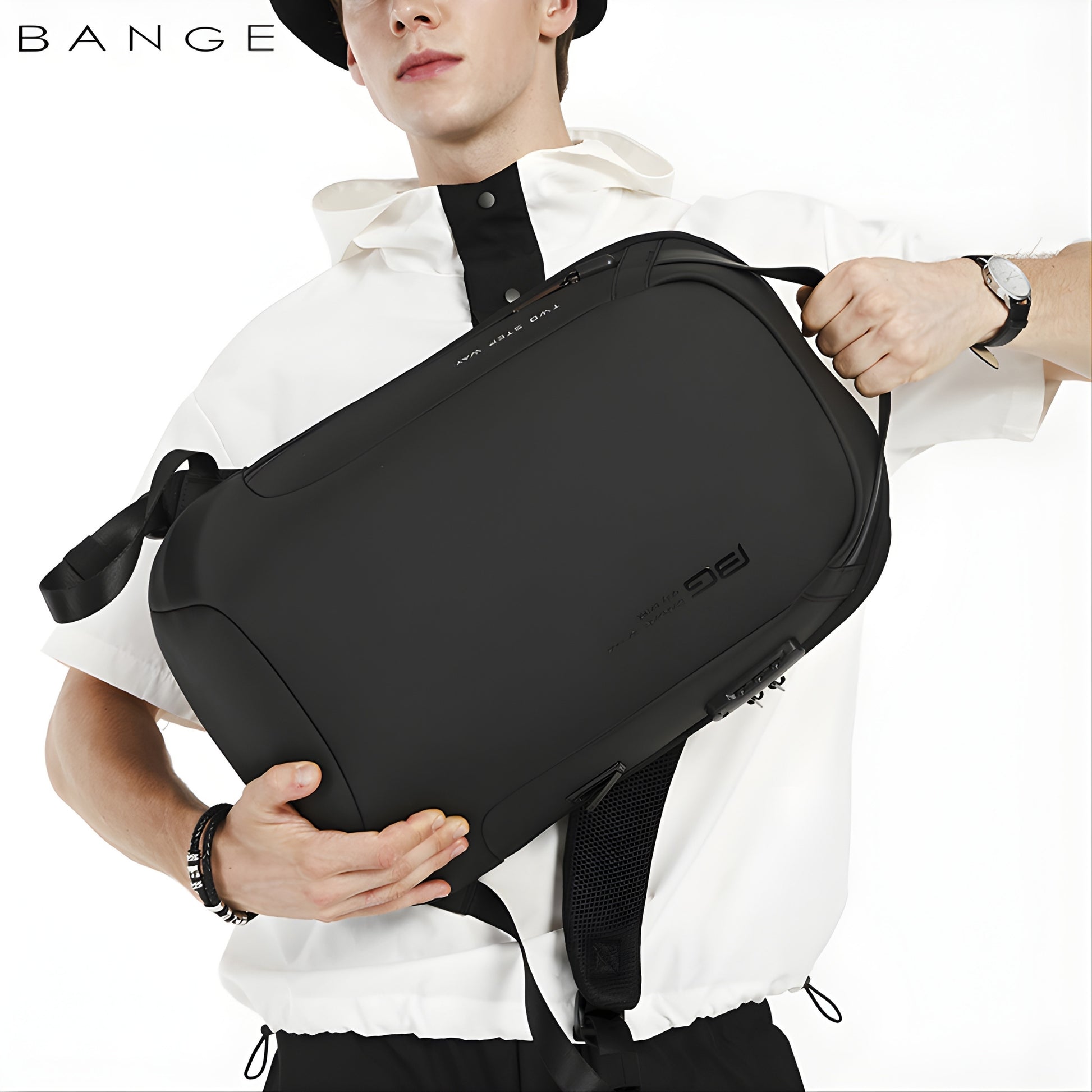 BANGE 7225 Waterproof Anti-Theft Laptop Backpack — size reference