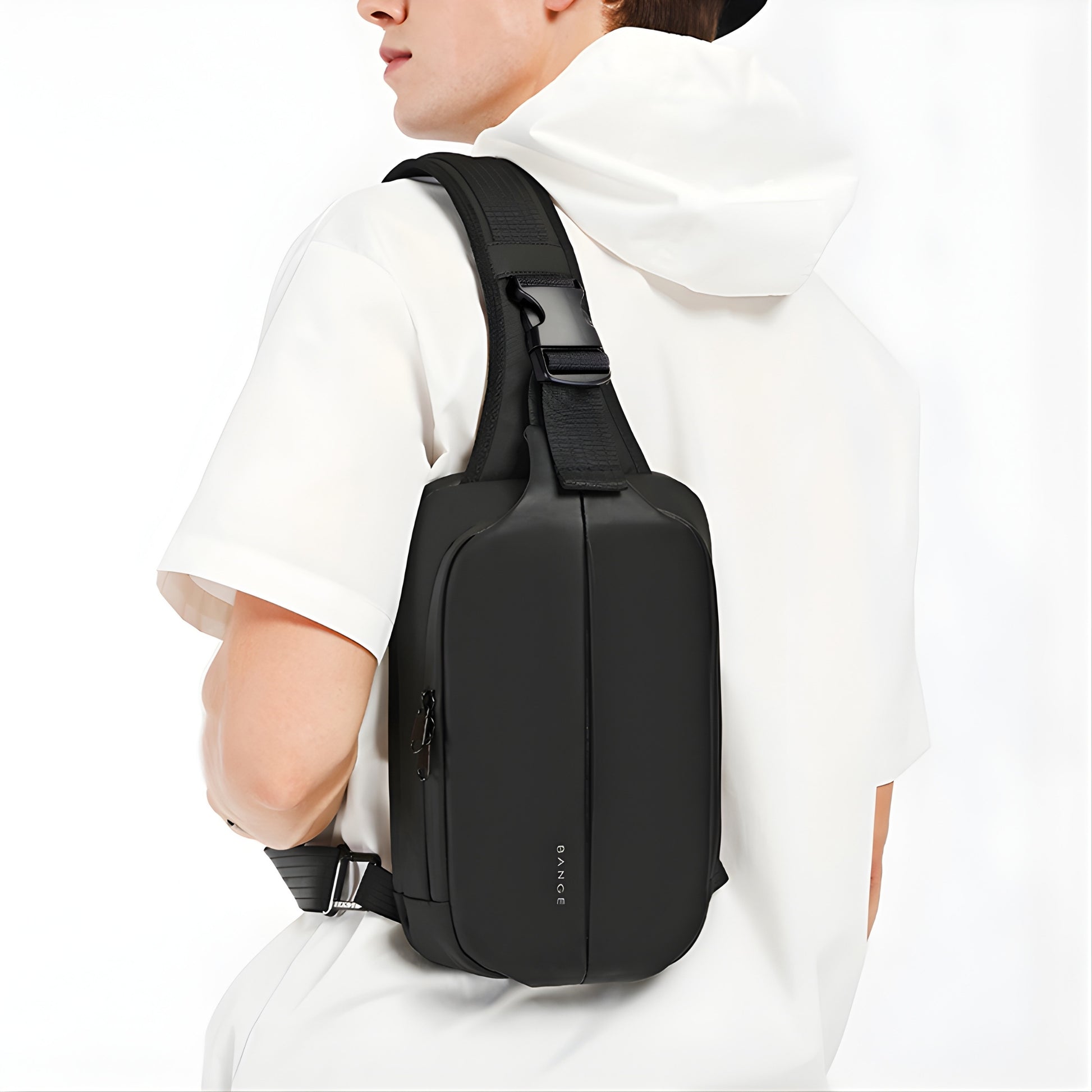 BANGE 7210 Waterproof Anti-Theft Crossbody Sling Bag — interior compartment