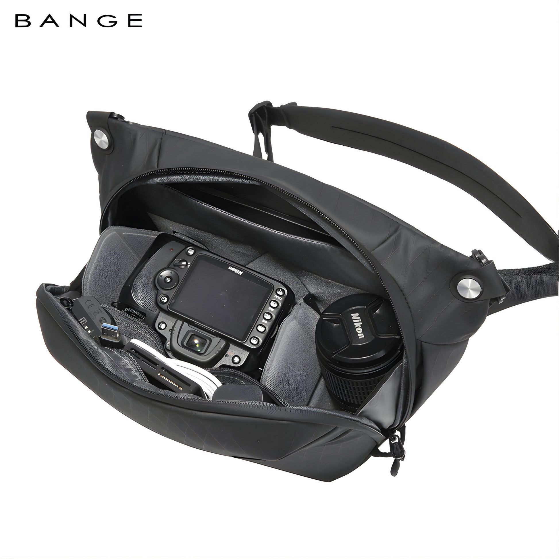BANGE BG-XJ328 Waterproof Camera Single Arm Bag — side detail