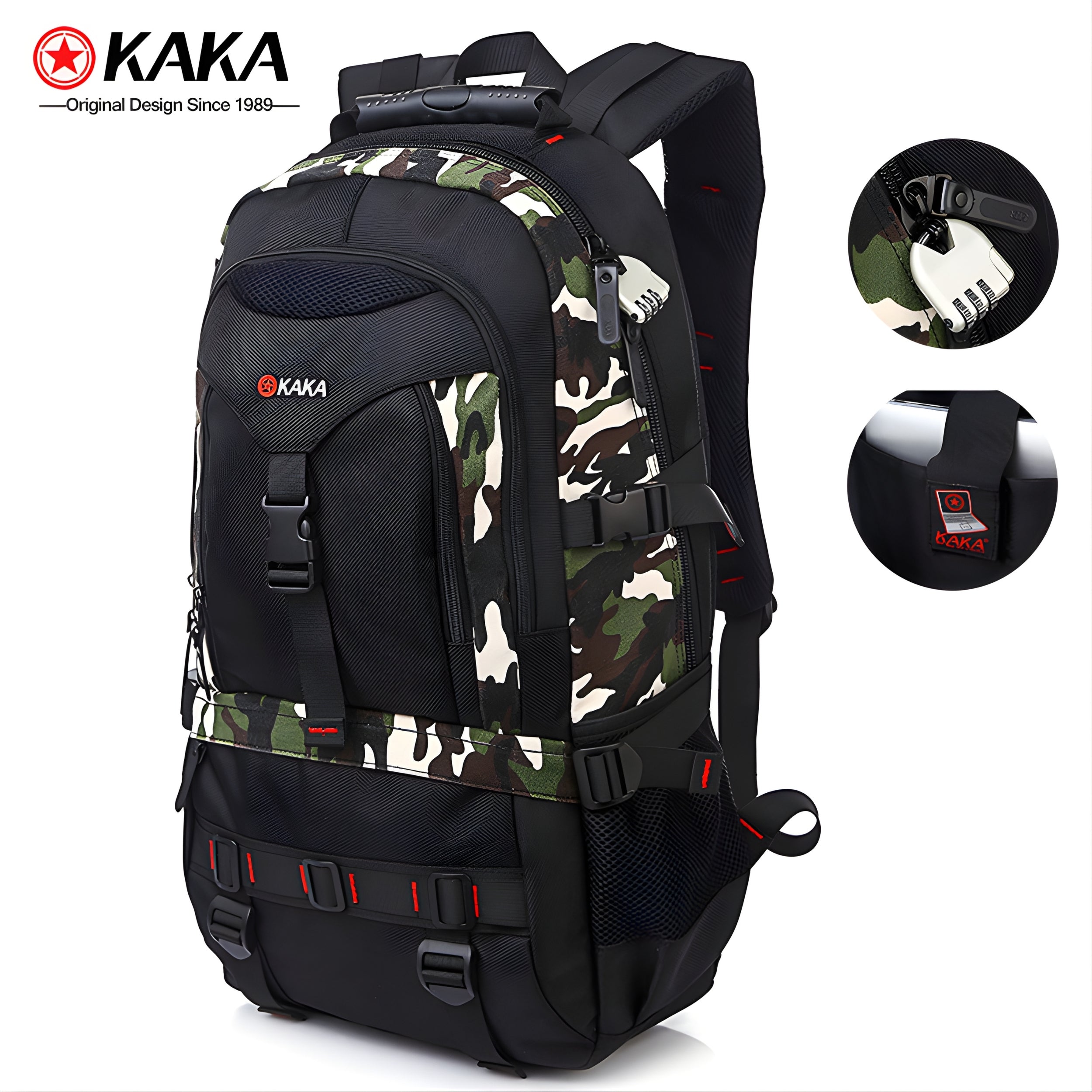 akaso kaka large capacity laptop backpack 2020 Anti-Theft Travel 35L Ceramic Hybrid Bearing at extra large 2 small strap pockets Length/Power:10' MH Dipsy