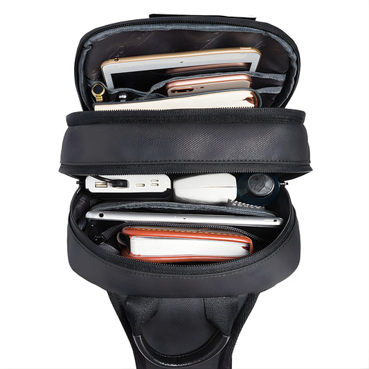 BANGE 22002 Waterproof Oxford Anti-Theft Sling Bag – Minimalist Crossbody Shoulder Bag for Men Travel & Daily Use