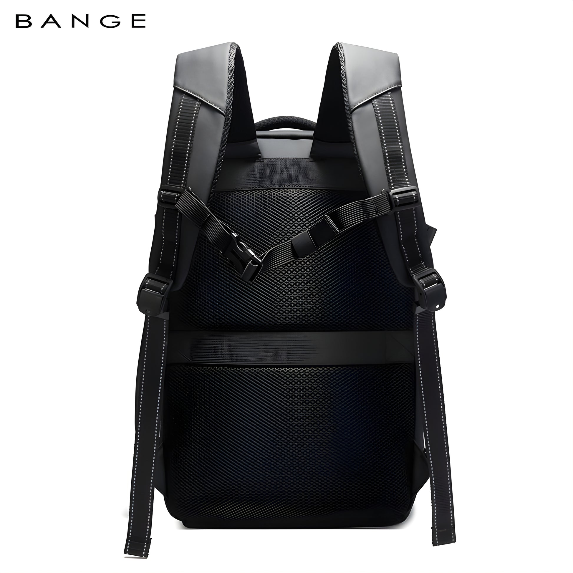 30l leather backpack BANGE Anti-theft Carry-on Business Travel Backpack, Black