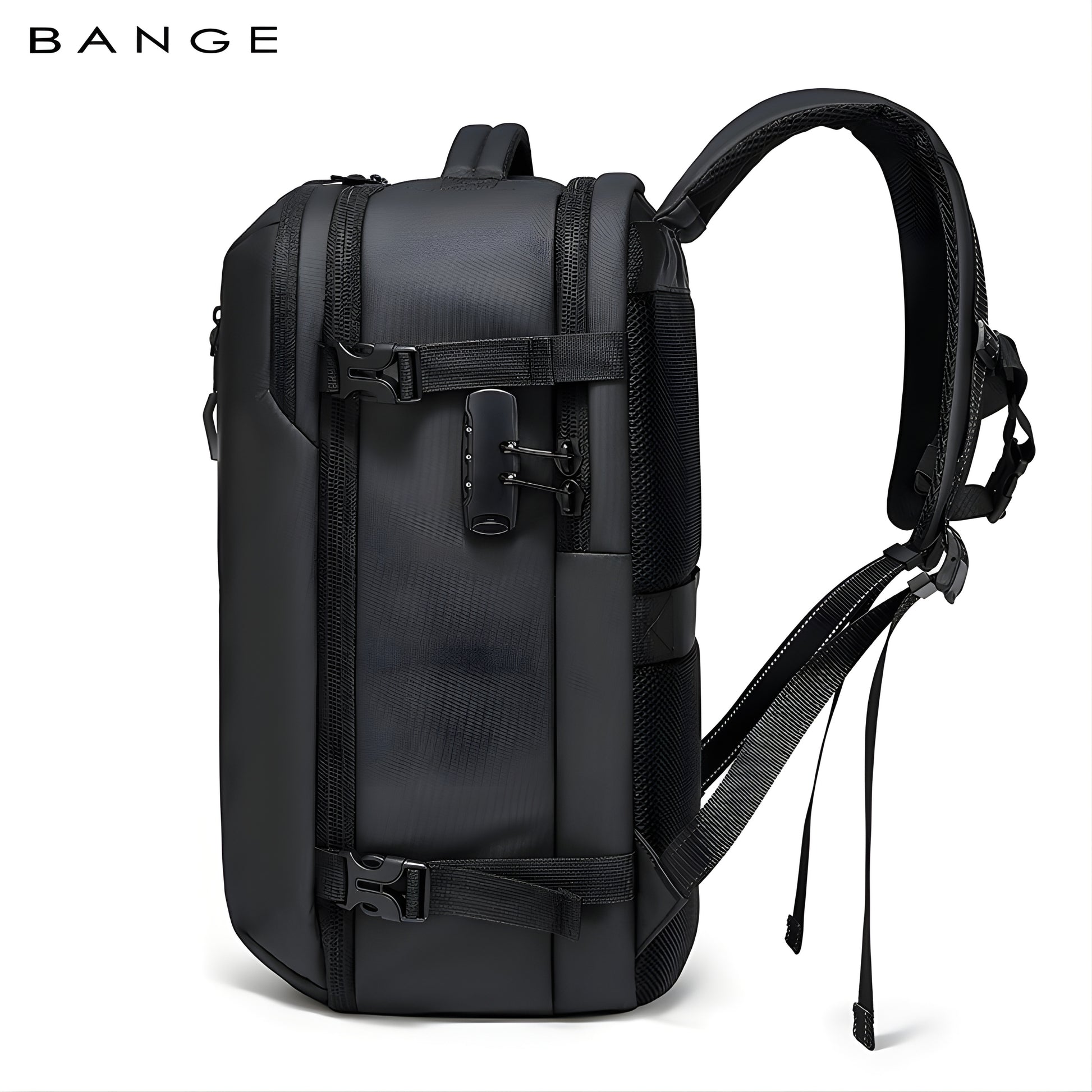 BANGE Multi-Functional Travel Backpack with Anti-Theft Lock and 180° Opening Design, Blue BANGE Multi-Functional Travel Backpack with Anti-Theft Lock and 180° Opening Design, Blue