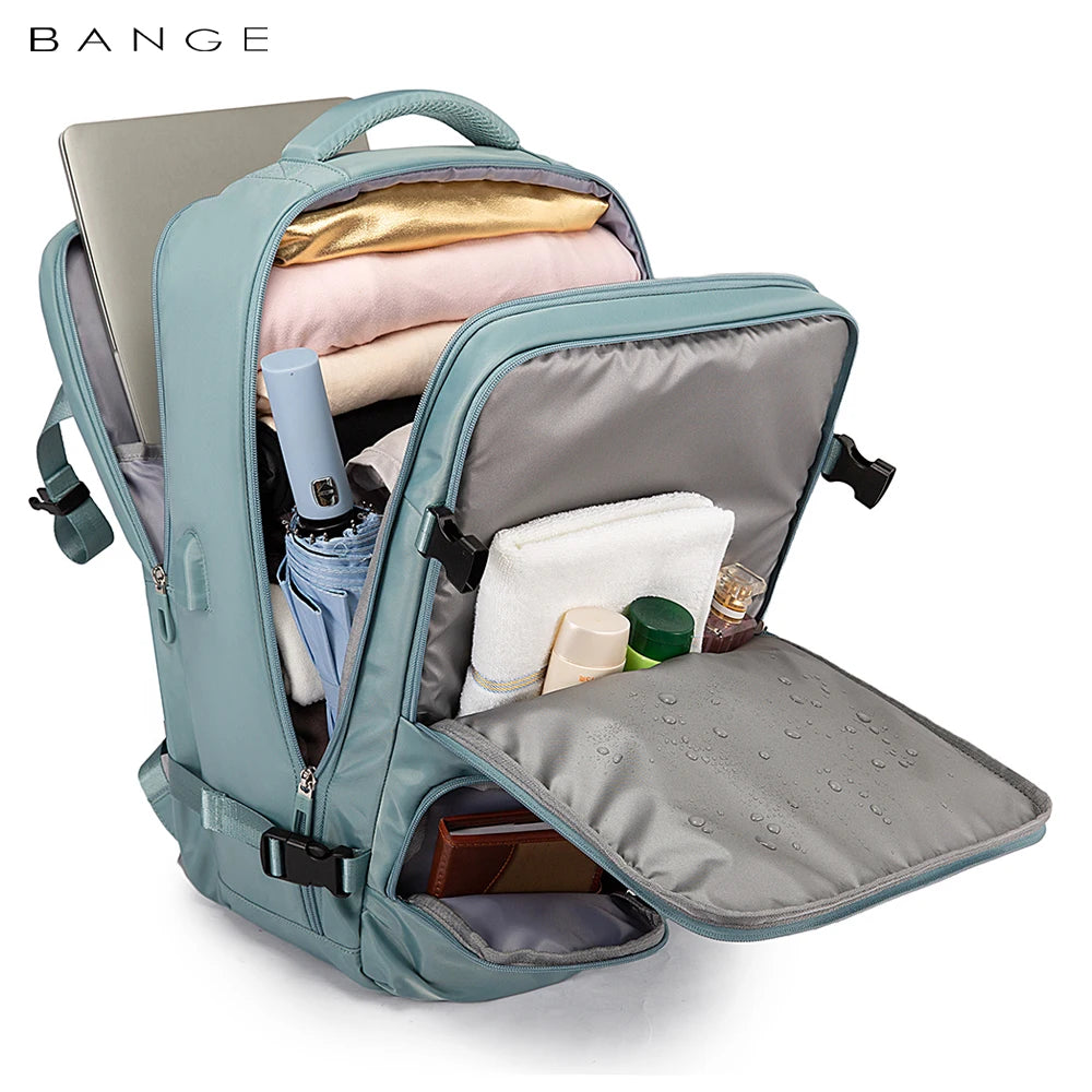BANGE 1800 travel backpack interior open