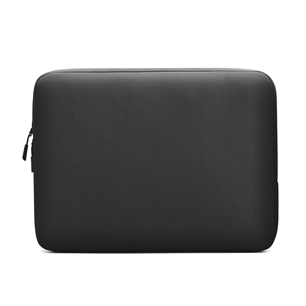BANGE 6801 black laptop sleeve back view on a white background