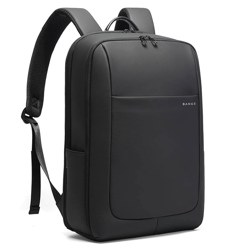 BANGE BG-2952 black laptop backpack front view on a white background