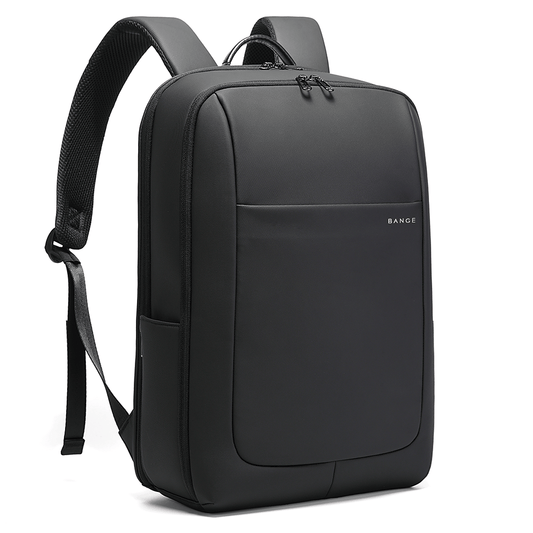 BANGE BG-2952 black laptop backpack front view on a white background